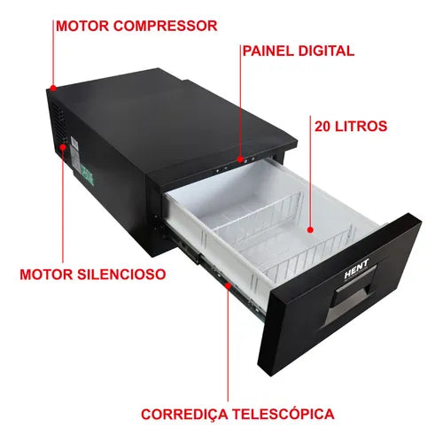 GELADEIRA DE GAVETA - CAMINHÃO, VAN, SUV, ÔNIBUS, RALLY