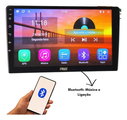 CENTRAL MULTIMÍDIA SVART 2GB 32GB CARPLAY ANDROID AUTO 9