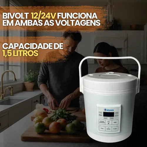 PANELA DE ARROZ ELÉTRICA 12/24V PARA VEÍCULOS CARRO CAMINHÃO