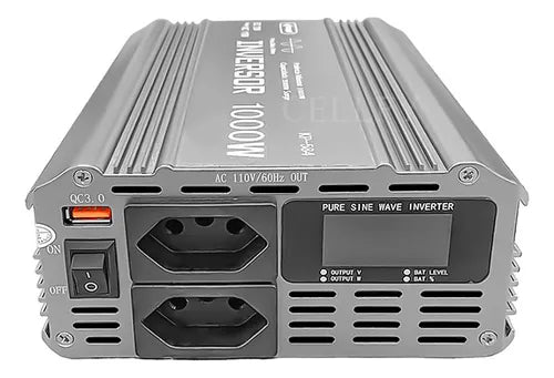 INVERSOR DE CORRENTE KNUP KP-584 COM VOLTAGEM MÍNIMA DE SAÍDA 110V E 12V DE ENTRADA