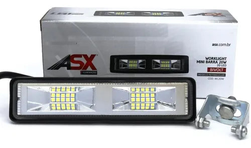 FAROL AUXILIAR NEBLINA RETANGULAR UNIVERSAL 2LEDS 20WATTS