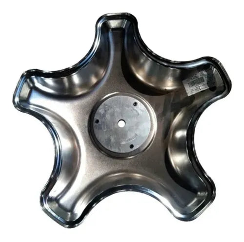 PAR CALOTA TRASEIRA CROMADA 5 PONTAS ARO 16 17 CAMINHÃO