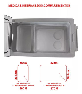 HENT GELADEIRA PORTÁTIL 42LTS QUADRIVOLT CAMINHÃO MOTORHOME VAN