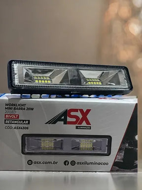 FAROL AUXILIAR NEBLINA RETANGULAR UNIVERSAL 2LEDS 20WATTS
