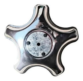 PAR CALOTA TRASEIRA CROMADA 5 PONTAS ARO 16 17 CAMINHÃO