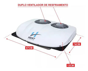 AR CONDICIONADO INVERTER 12V ELÉTRICO TETO CAMINHÃO