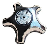 PAR CALOTA TRASEIRA CROMADA 5 PONTAS ARO 16 17 CAMINHÃO