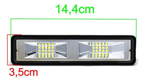 FAROL AUXILIAR NEBLINA RETANGULAR UNIVERSAL 2LEDS 20WATTS