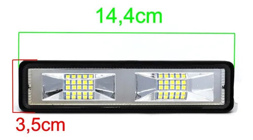 FAROL AUXILIAR NEBLINA RETANGULAR UNIVERSAL 2LEDS 20WATTS