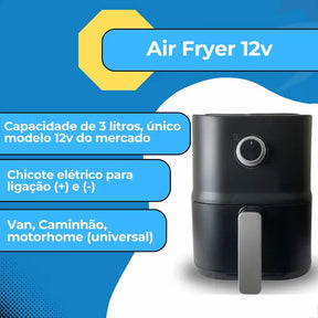 PANELA ELÉTRICA AIR FRYER AUTOMOTIVA 12V CARRO CAMINHÃO 3L