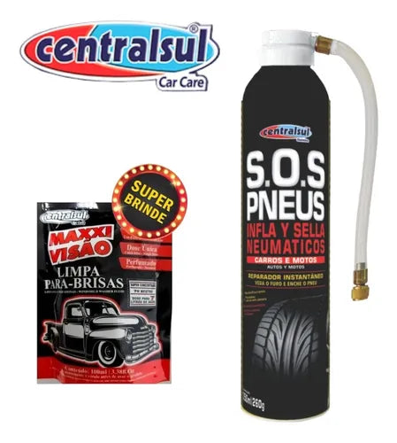 REPARADOR INSTANTÂNEO INFLA PNEUS SOS 350ML CENTRALSUL