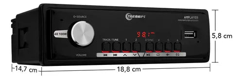 RÁDIO TARAMPS AMPLAYER 400 AMPLIFICADOR/CONTROLE DE LONGA DISTÂNCIA