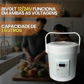 PANELA DE ARROZ ELÉTRICA 12/24V PARA VEÍCULOS CARRO CAMINHÃO