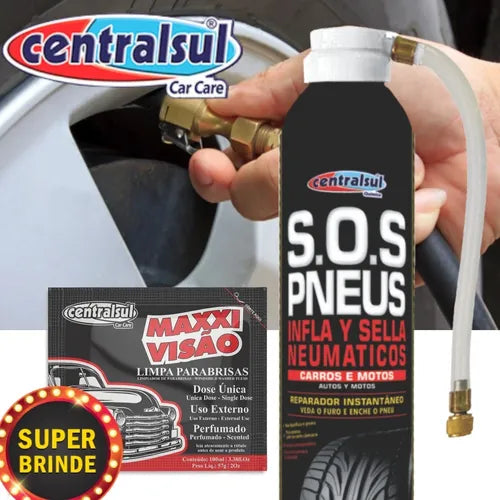 REPARADOR INSTANTÂNEO INFLA PNEUS SOS 350ML CENTRALSUL
