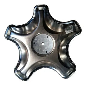 PAR CALOTA TRASEIRA CROMADA 5 PONTAS ARO 16 17 CAMINHÃO